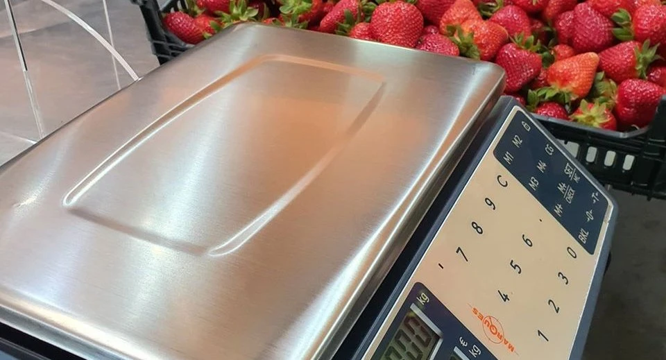 Stainless Steel LCD Screen Weighing Scale with Change Calculation and Internal Rechargeable Battery 15kg-30kg