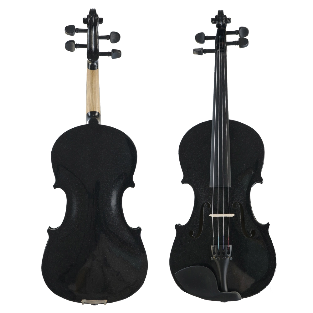 Cheap Price Black Colored Linden Students Violin 4/4 3/4 1/2 1/4 1/8 1/10 1/16