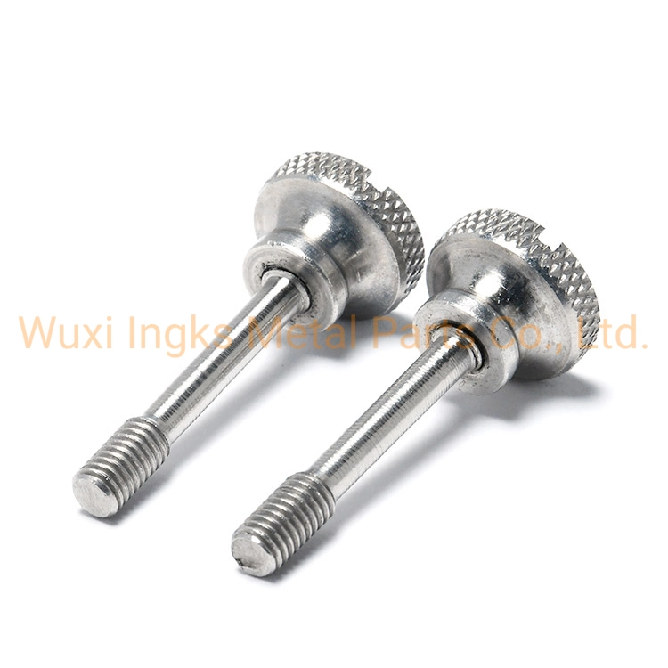 Diamond Knurled Cylinder Slotted Head with Shoulder Loose Proof Captive Screws