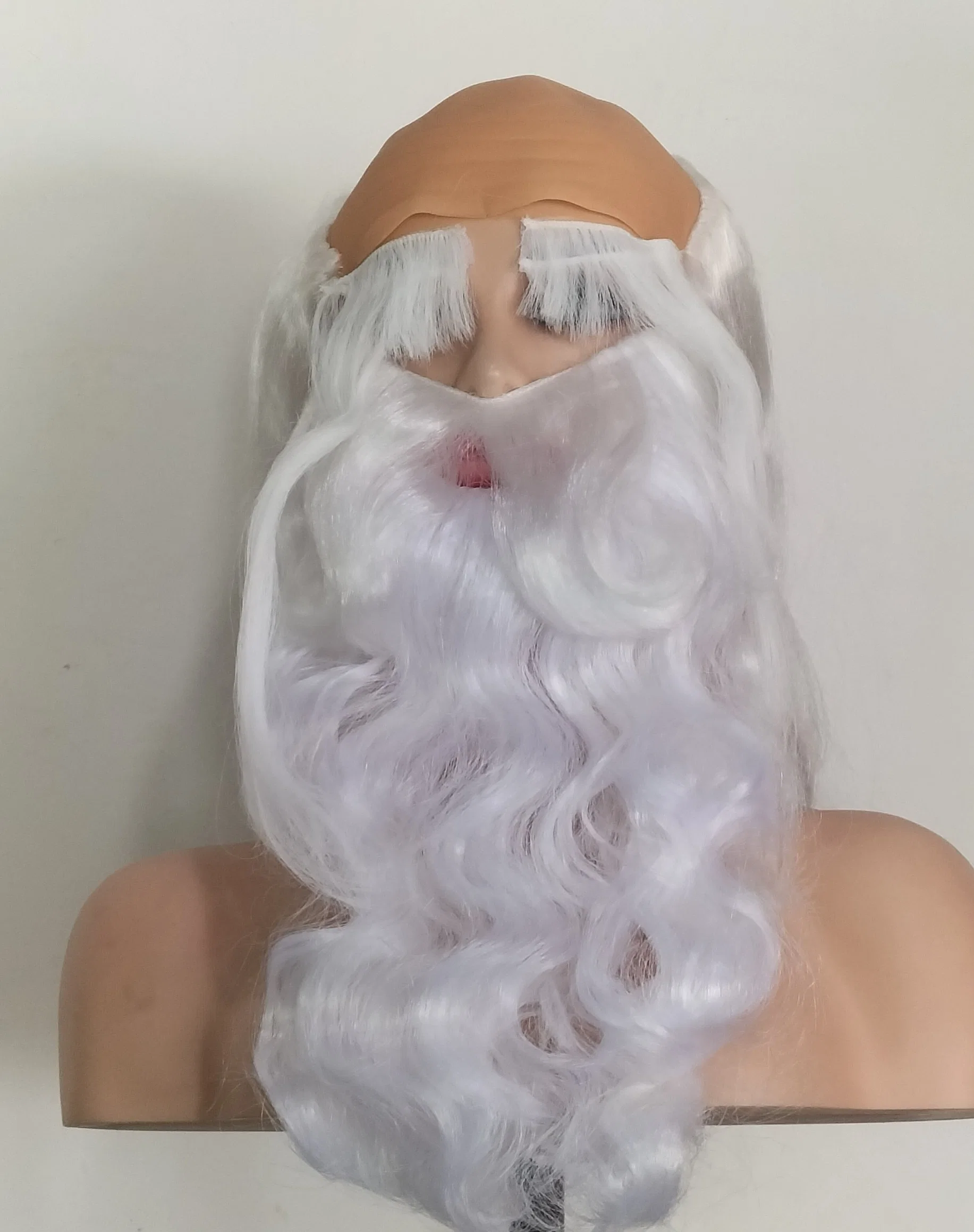 Nuevo diseño de la Navidad Juego de vestir a parte de la barba Wig peluca cabello sintético