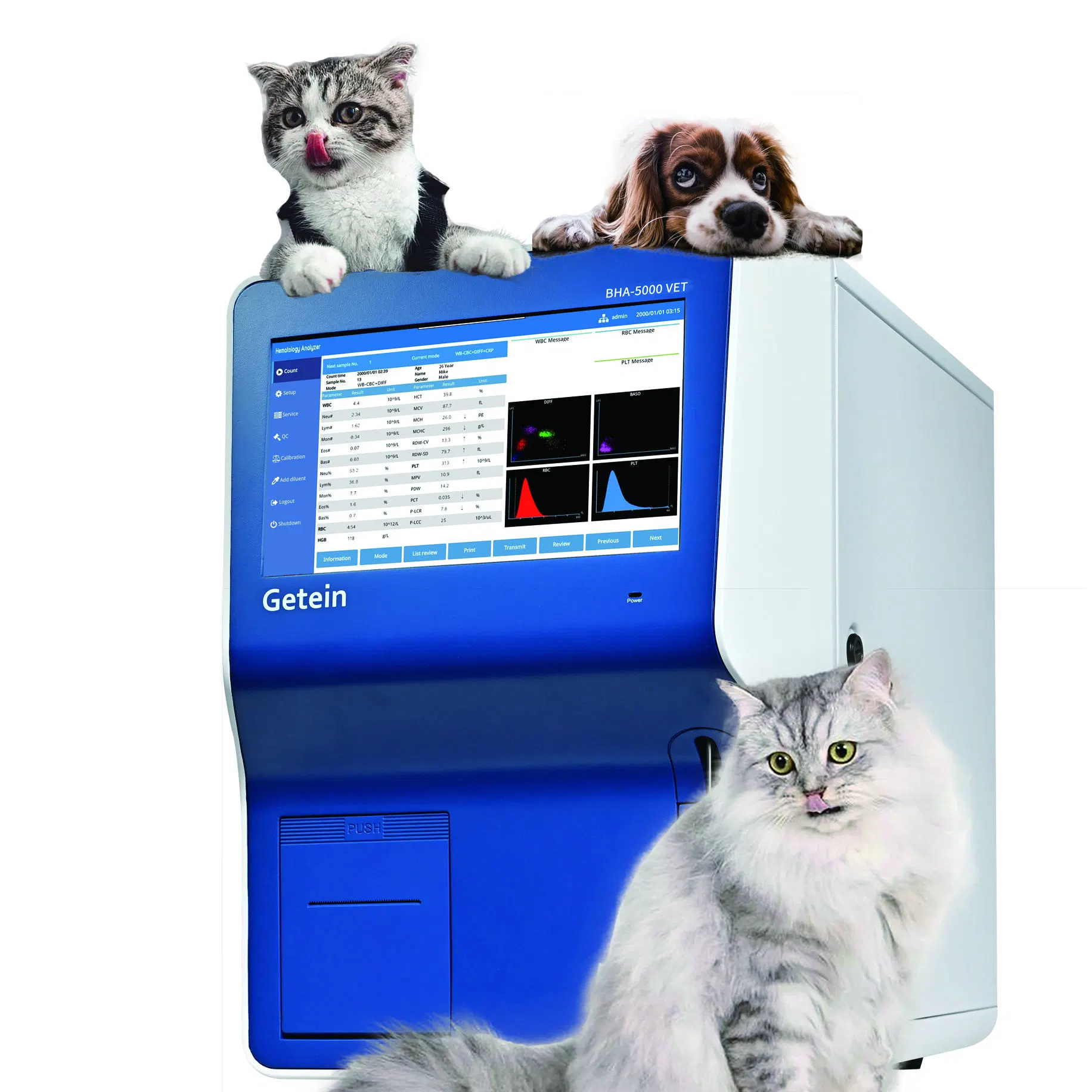 Animal Edition 5-Classification Automatic Blood Cell Analyzer BHA-5000vet for EOS#