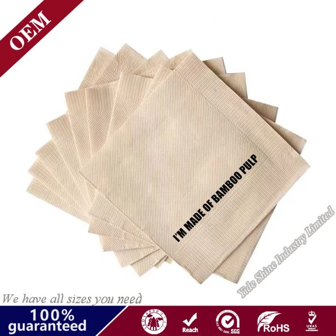 100% Virgin Bamboo Pulp Brown Cocktail Napkins for Dinner Napkin