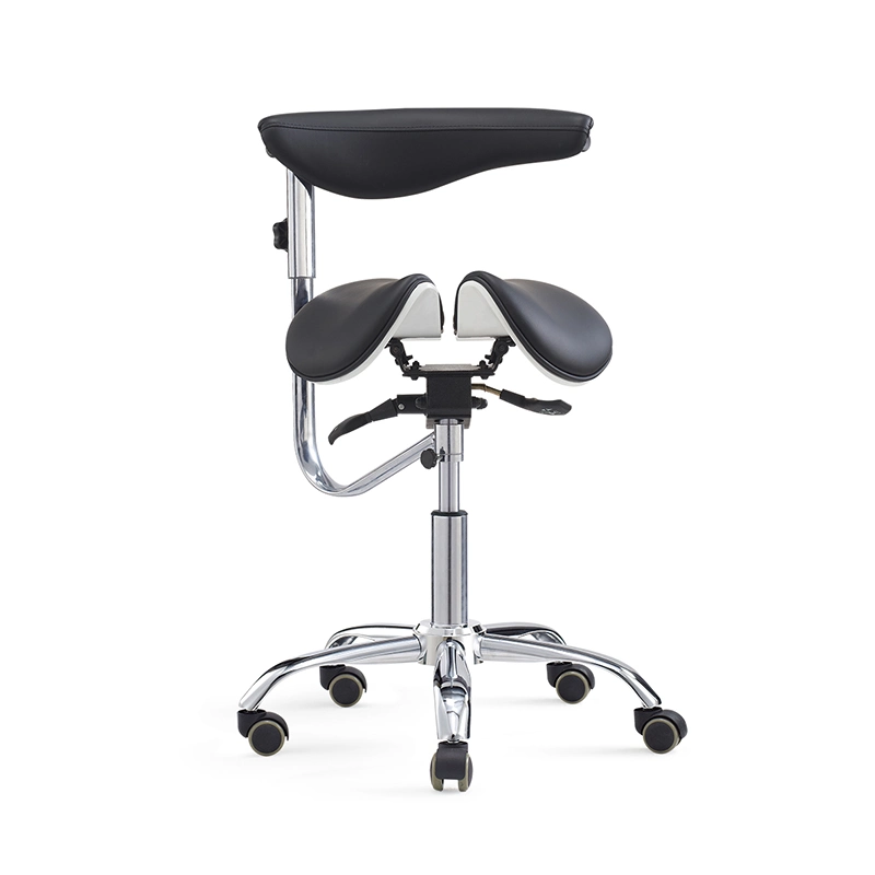 Foshan Hot Sell Split Saddle Stool Dental Assistant Medical Chair with Adjustable Armrest