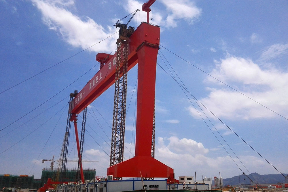 Portable 40 Ton Lifter Diesel Powered Mini Container Gantry Crane