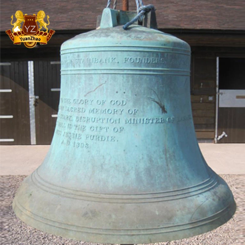 Large Outdoor Temple Hanging Metal Casting Bronze Church Bell Sculpture for Sale