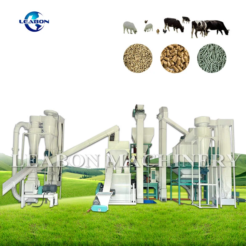 2-3t/H Complete Cattle Sheep Poultry Feed Pellet Production Line Processing Extruder Machine