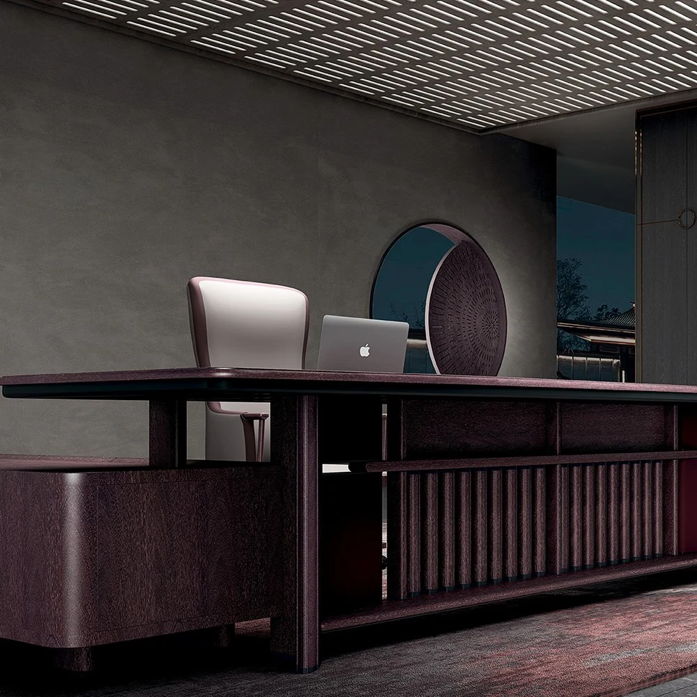 CEO Luxury Office Wood Table Executive Desk mobiliário moderno de escritório