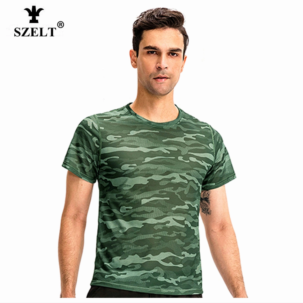 Custom Sports T-shirt Quick Dry Gym para homem Running Fitness Imprimindo roupas casuais de verão