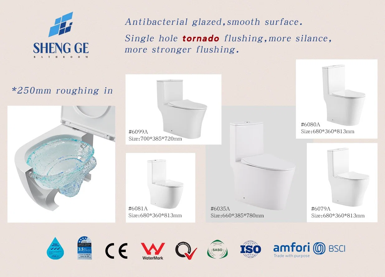 Wholesale/Supplier Bathroom Sanitary Fixtures Water-Efficient Comfortable Seating Ceramic Inodoros Wc Ceramica One Piece Toilet