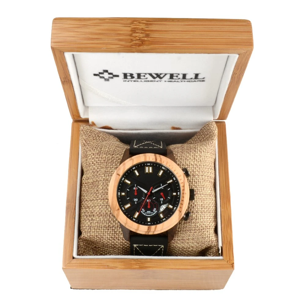 Reloj de madera Bewell de alta calidad hecho a mano para hombres Reloj de lujo