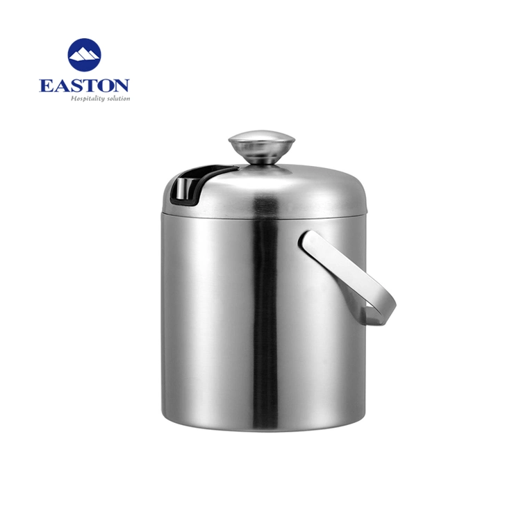 1.0L Capacity Double Layer Stainless Steel Ice Bucket