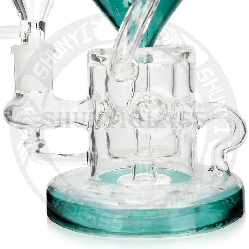 High quality/High cost performance  DAB Rig Recycler Glass Water Pipe Smoking Water Pipe Tobacco Wholesale/Supplier Glass Factory