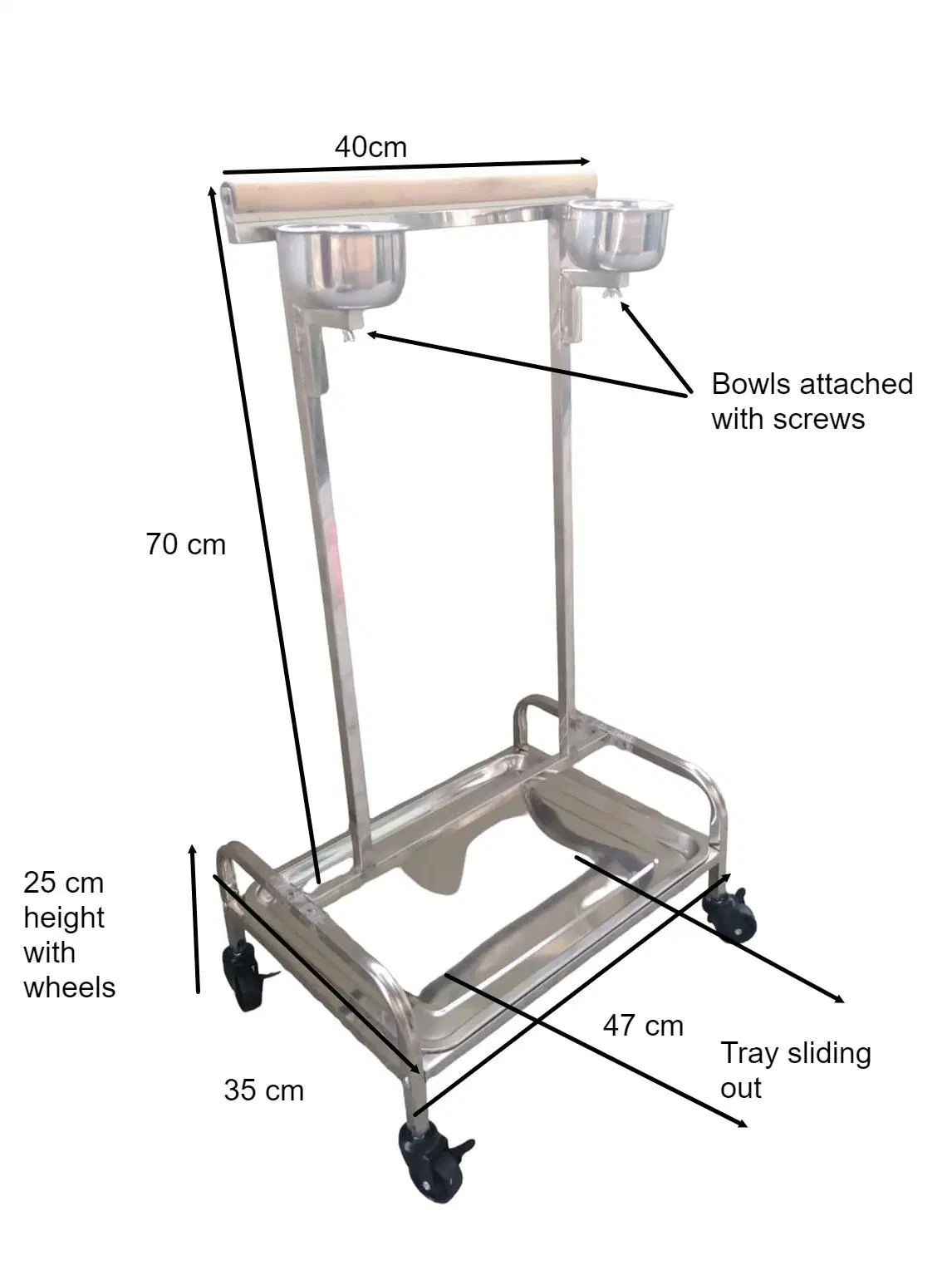 Hochwertige 2-Size Einstellbare High Stand Vogel Papagei Spielrahmen Für Pet Bird Rest Barsch mit Schalen Vogelrahmen