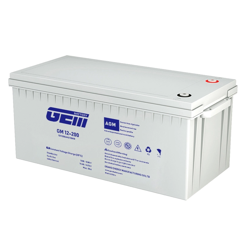 China de fábrica OEM 12V200AH Deep-Cycle de larga duración de batería de almacenamiento de gel para paneles solares/Autos/UPS/casa/Cleaning-Machine/Park/Vehículo/Telcom/MMS