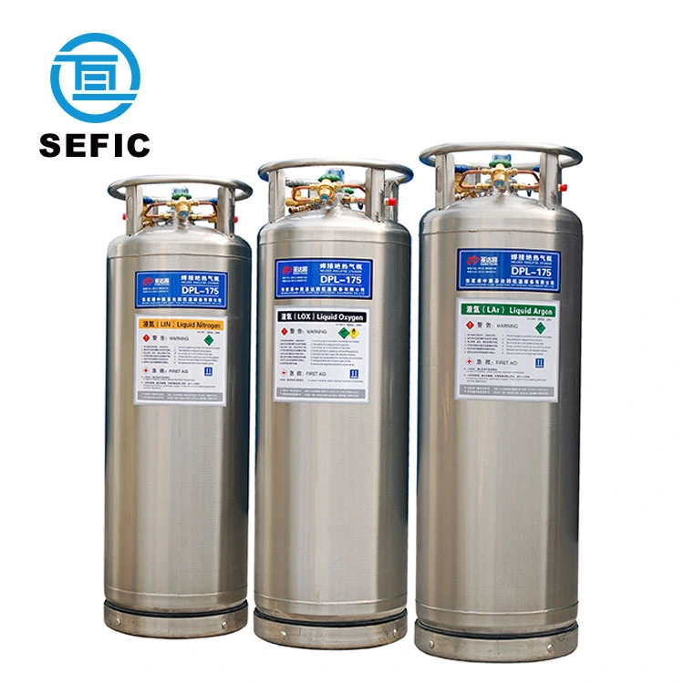 Vertical 150L-450L Liquid Nitrogen and Oxygen Dewar Cylinder Cryogenic Tank