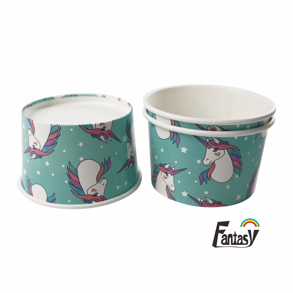 Fts Christmas Ice Cream Packaging Containers Biodegradable Ice Cream Paper Cup