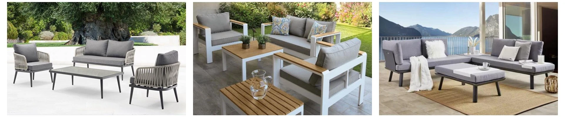 Kunststoff Holz Aluminium Rahmen Sofa Möbel Garten Balkon Sofa