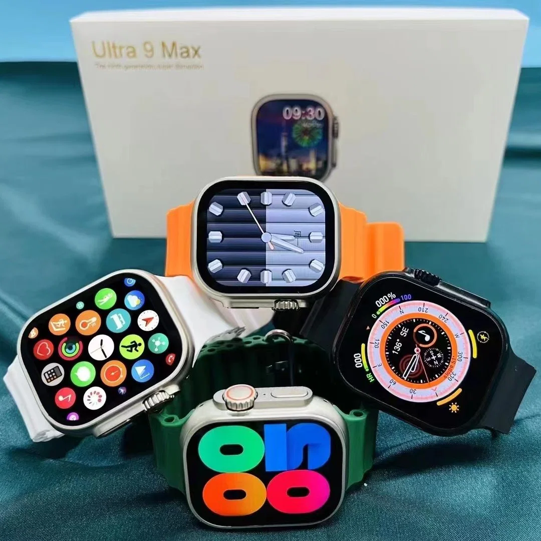Smart Watch Android с экраном Ultra 9 Max 2.1 дюймов AMOLED Мобильный телефон Пополняй интеллектуальные часы Inteligente серии 8