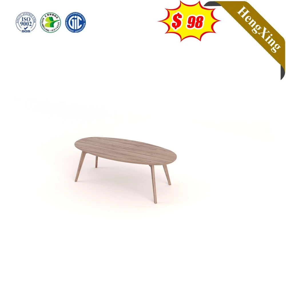 Diseño simple hogar moderno conjunto de muebles de salón sofá Mesa Centro mesa de café de vidrio de escritorio con las piernas de madera