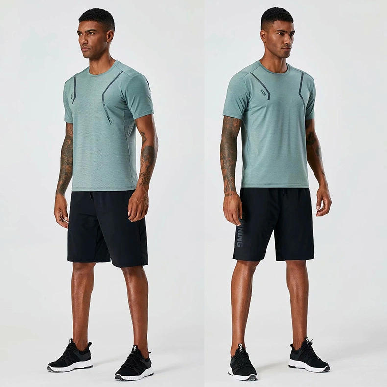 Short Sleeve T-Shirt Men's Quick-Drying Sports Shirt Running Fitness Suit