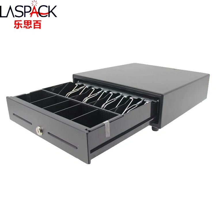 High quality/High cost performance  Electronic Big Cash Drawer Supermarket 330 4bills 4coins Rj11 12V Metal Tray Cash Register Drawer