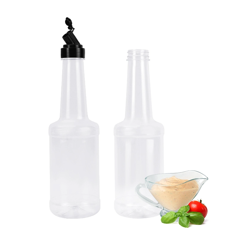 Food Grade Pet Kunststoff Honig Sirup Squeeze Flaschen Kunststoff Squeeze Soße Flasche mit Flip Top Cap