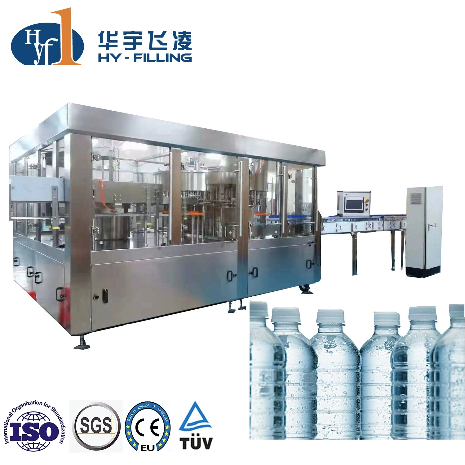 Automatic 330ml 500ml 1500ml Pet Glass Bottle Liquid Beverage Alcohol Wine Filling Packing Plant Pure Drinking Mineral Water Making Bottling Labelling Machine