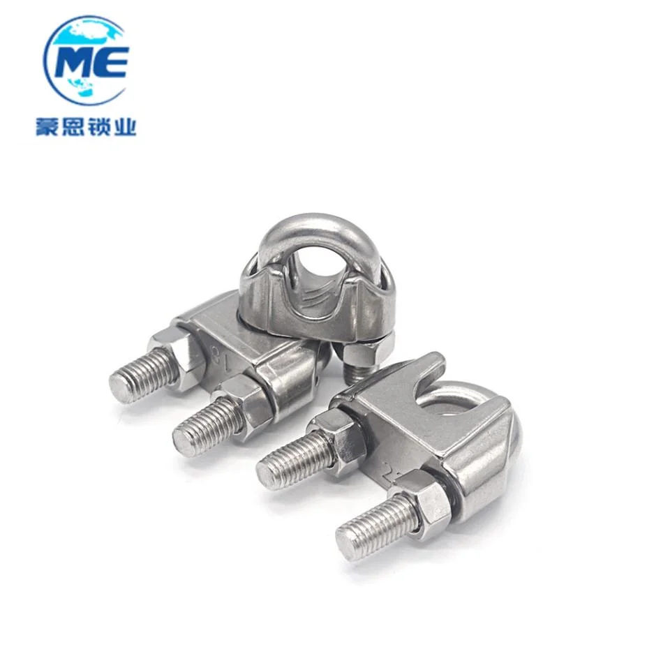 Manufacturers Spot Stainless Steel Buckle 304 Material National Standard Steel Wire Rope Clamp Head Tight Rope Clamp Head Rigging Accessories