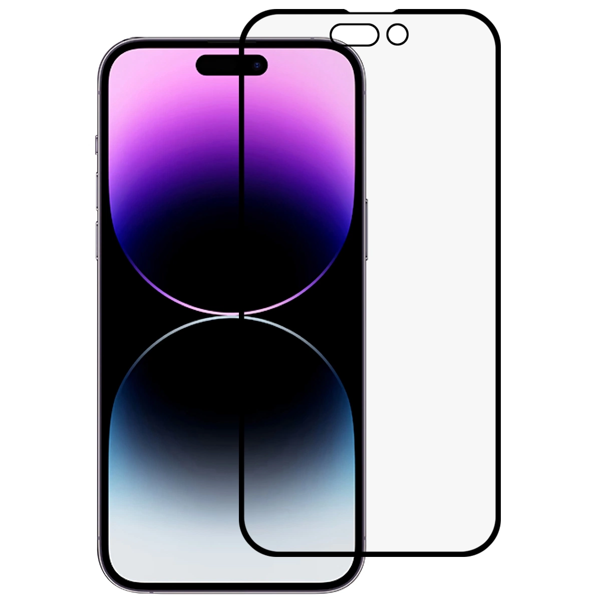 Rurihai for iPhone 14 PRO Max HD Matte Screen Protector 0.26mm Full Covering Full Glue Anti-Scratch Tempered Glass Film