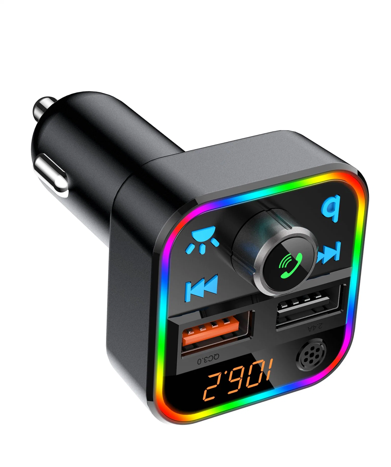 Wireless FM Transmitter Dual USB Car Charger MP3 Player