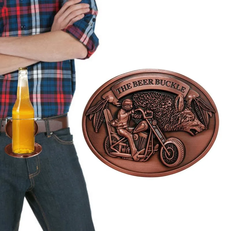 Novo Metal Personalizados da caixa de travamento do cinto Piscina Camping beber vinho piquenique pode titular de cerveja Cowboy portátil caixa de travamento de cinto de segurança