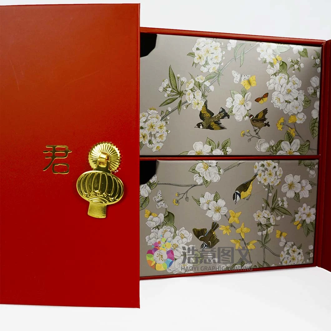 Promoción de la fábrica china comida Mooncake personalizado embalaje pastel Caja de regalo