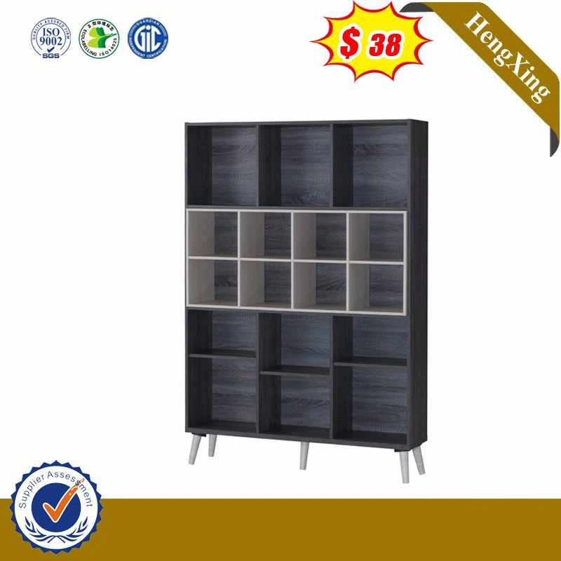 Factory Cheap Price Wooden Black Library Rack Office Furniture Storage Filing Cabinets Book Shelf