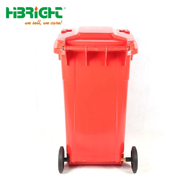 Big Capacity Colourful HDPE Plastic with Wheels Supermarket Trash Container