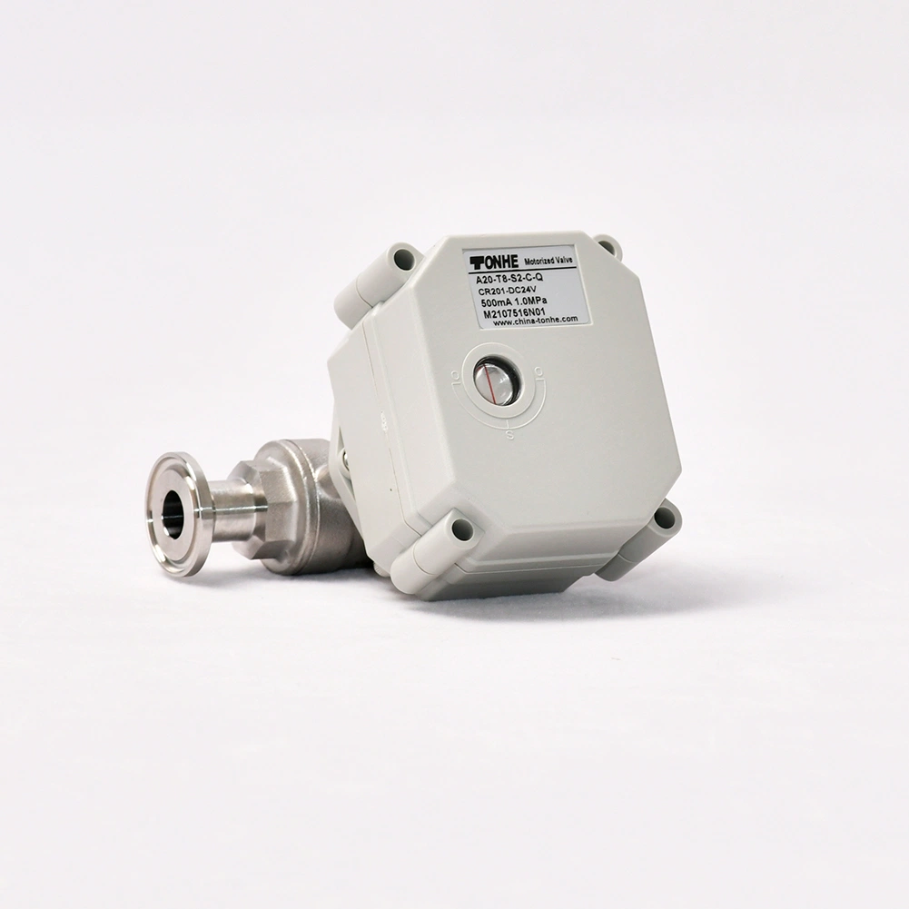 Tonhe Clamp Connection 1/4 Inch AC110-230V SS304 Motorized Valve