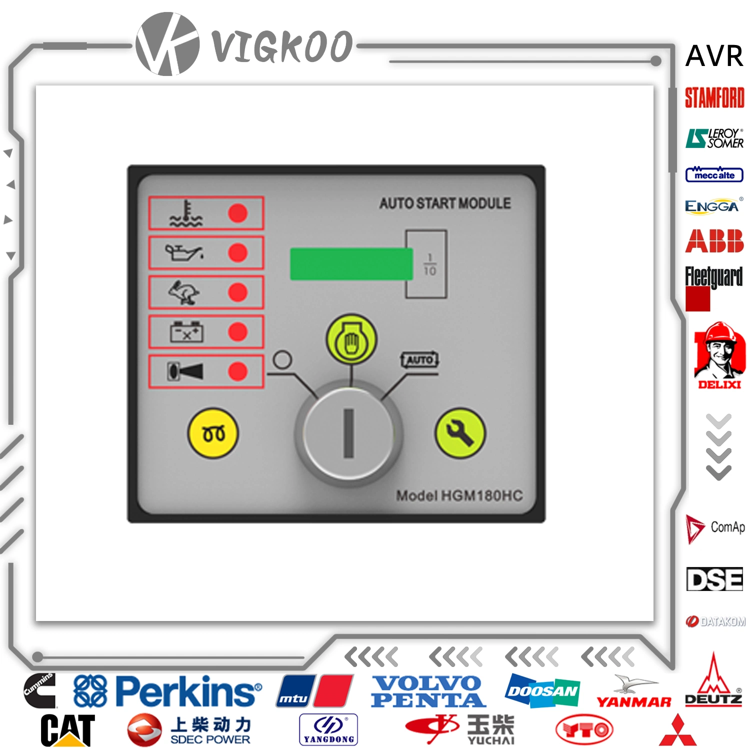 Original Smartgen Hgm180hc Auto-Start-Modul Motorsteuergerät