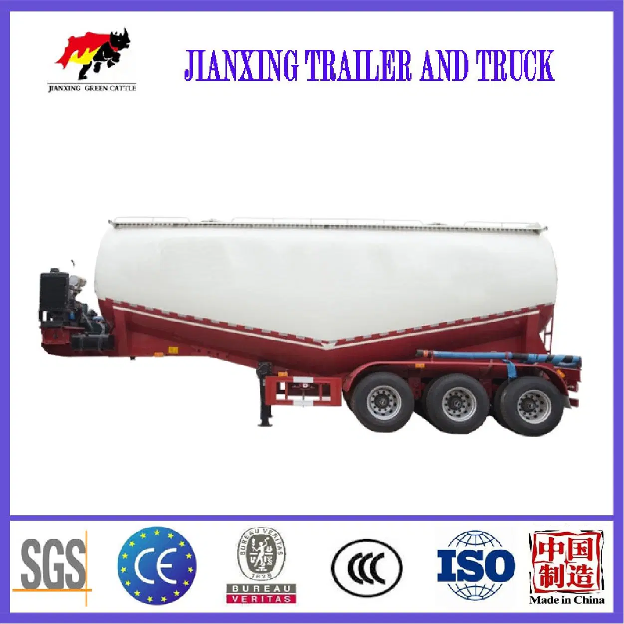 Supplier Mini Bulk Cement Tank Semi Trailer Concrete Pump Trailer China Truck Trailer Fuwa Axles