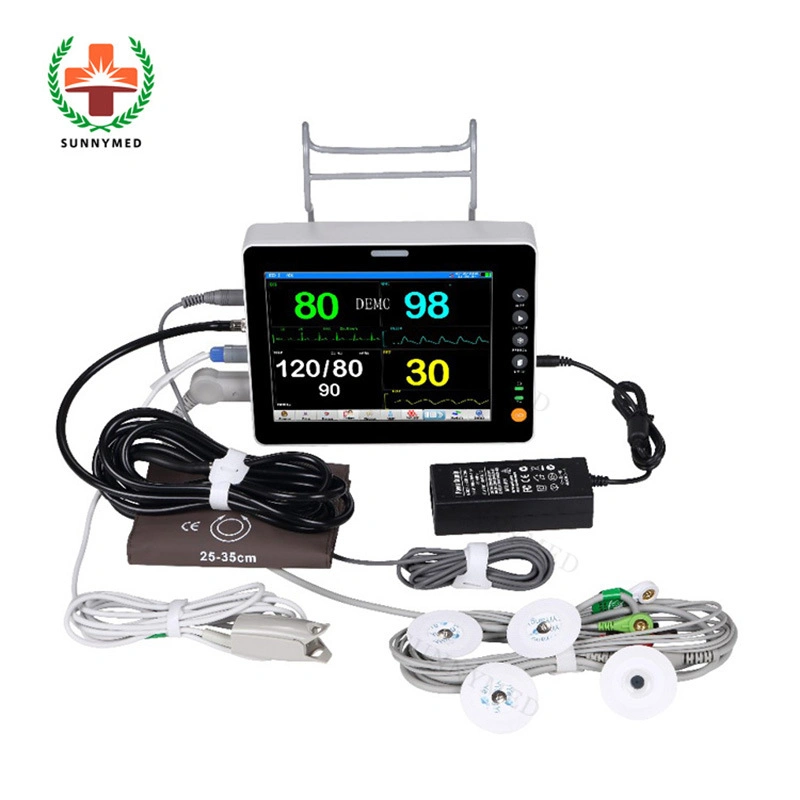 Sy-C004-1 Medical Emergency Ambulance Car Small Portable 8 Inch Mini Patient Monitor with Battery