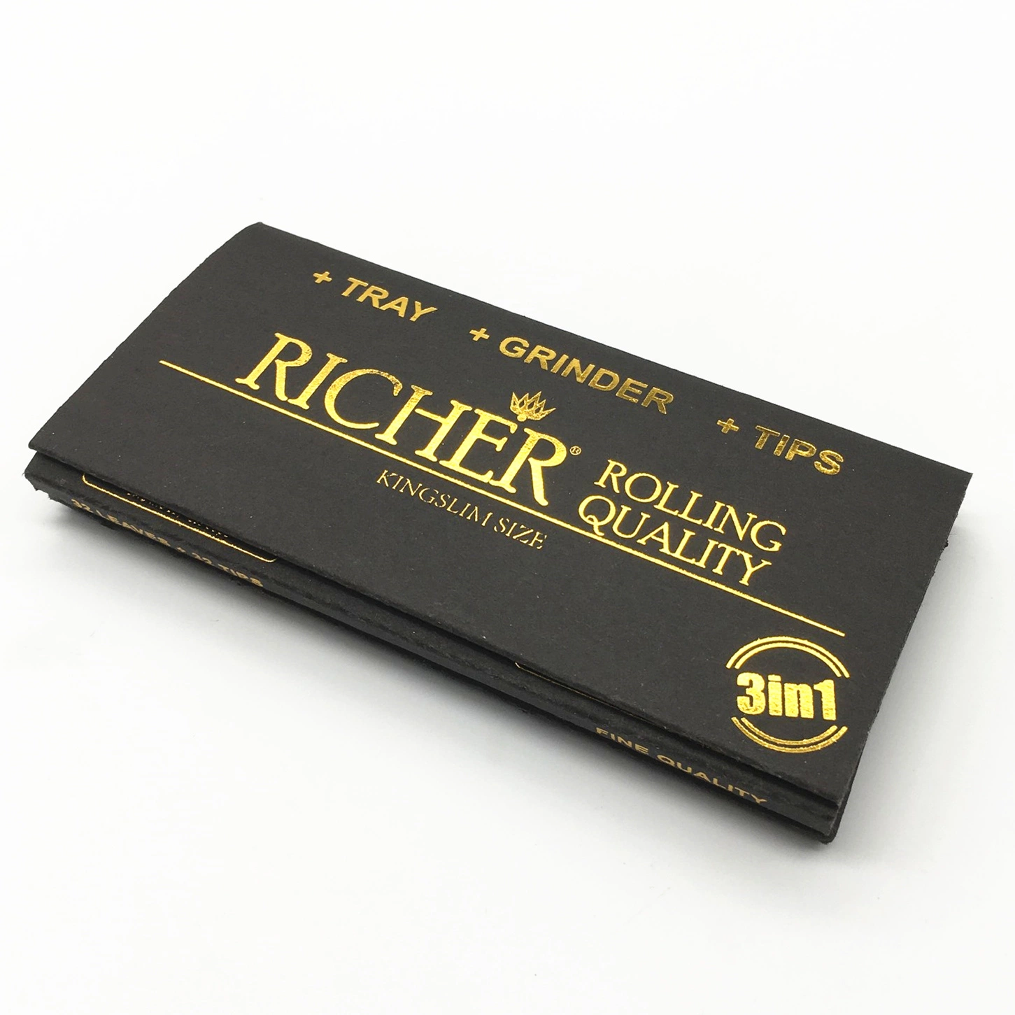 3-en-1 Fumar Rolling Papers con puntas con filtro bandeja molinillo