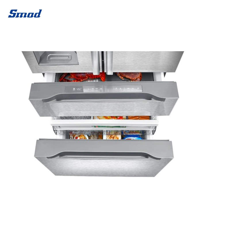 Smad OEM 21.6cuft Luxury Modern Electronic French Door Manufacturers Refrigerators