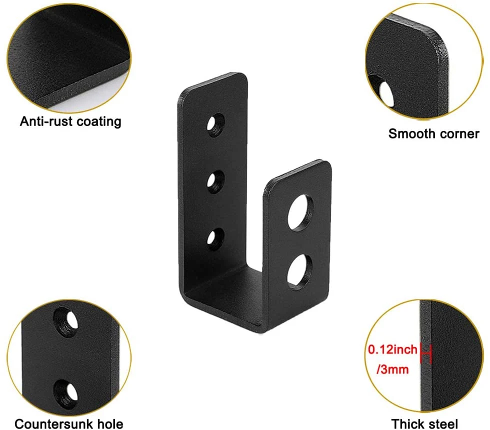 Door Barricade Brackets Heavy Duty Steel Drop Open Bar Security Door Lock Bracket Door Barricade Closed Bar Holder Fits