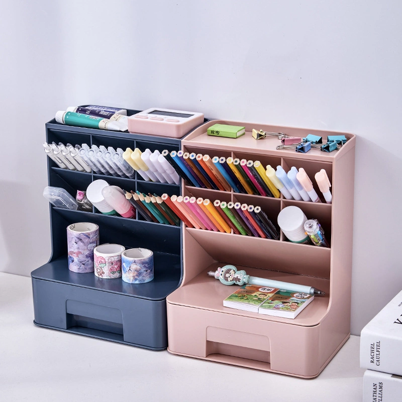 Desk Organizer Multi-Functional Home Office Art Supplies Organizer Storage Box with Drawer