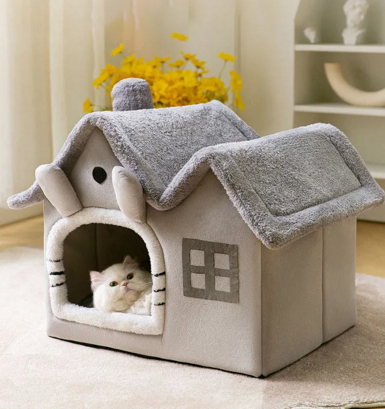 PET Supplies PET Products PET Bed Cat House моющийся теплый Мягкая мягкая игрушка дома складной кровати для собак Кошки