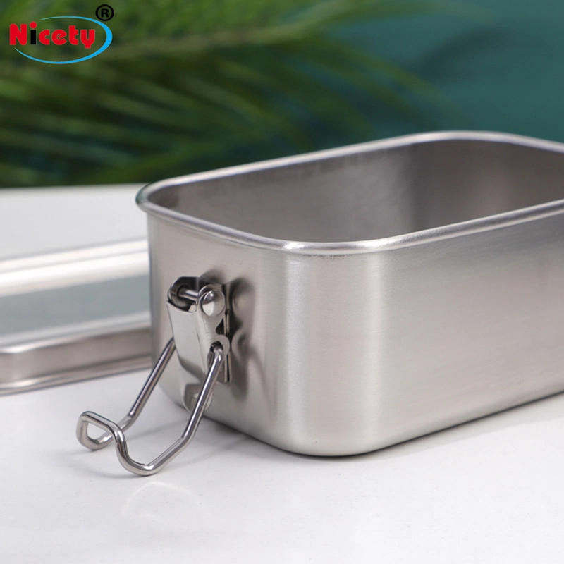 Square Leakproof Mini Stainless Steel Salad Box Lunch Box Food Container Snack Box