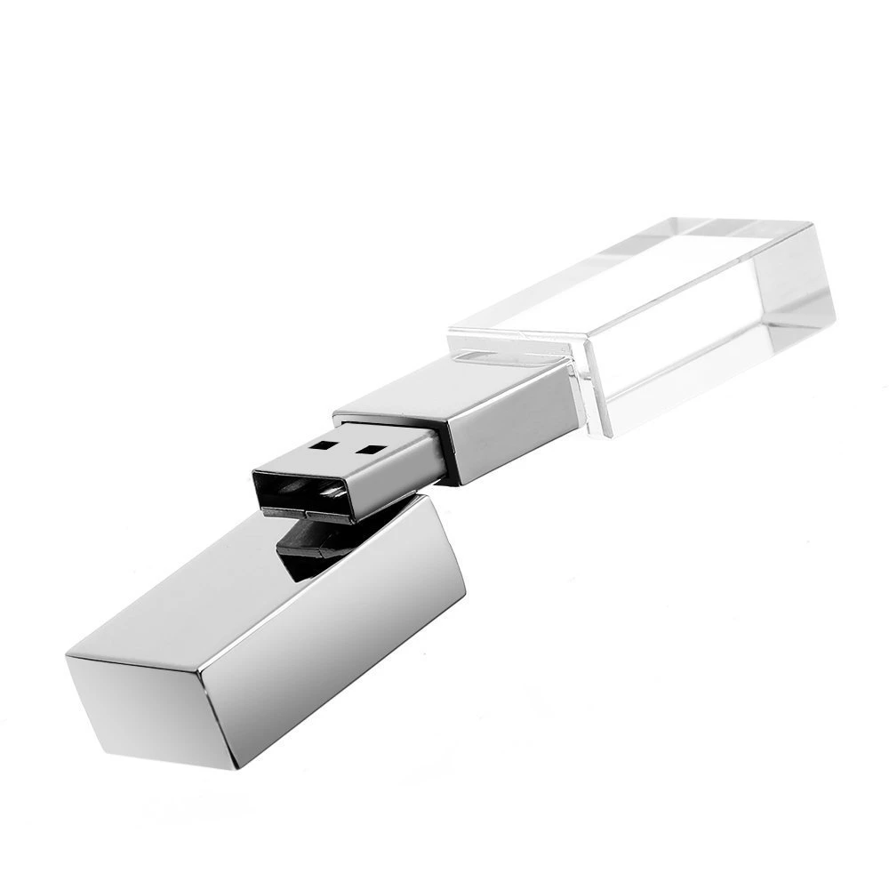 Nuevo y elegante unidad flash USB de cristal