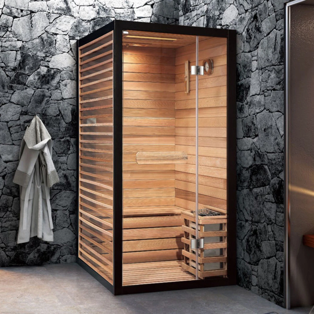 Quarto de Duche inteligente Qian Yan - sala de Duche China - Vapor exterior Chuveiro Sauna fábrica OEM Custom Black Matt Chrome Satin Steam Sauna no banheiro