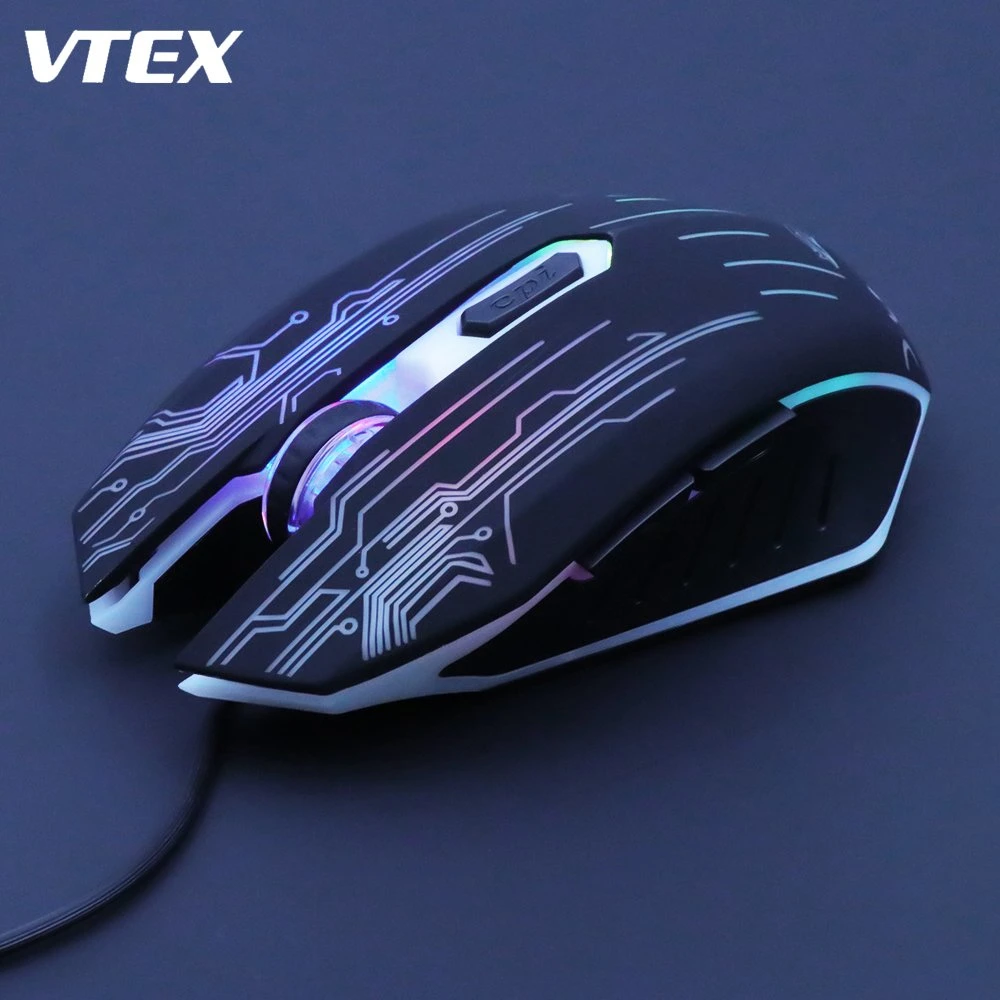 Voyant à LED RVB colorés filaire rougeoyant nouvelle souris de jeu