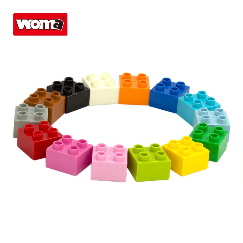 Woma Spielzeug Großhandel/Lieferant Kinder Pädagogische Lernplastik Große Steine 2 * 2 High Big Building Block 2X2 höheres Zubehör