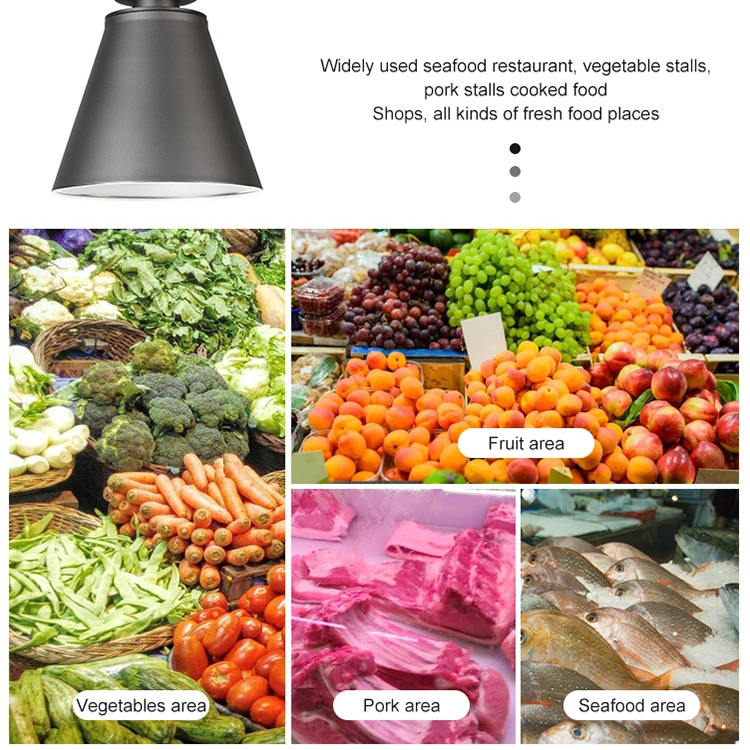 Multicolor Fresh Fruit Vegetables Fresh Meat Bread LED Supermarket Hanging LED Light Supermarket Decoration Light LED Lighting