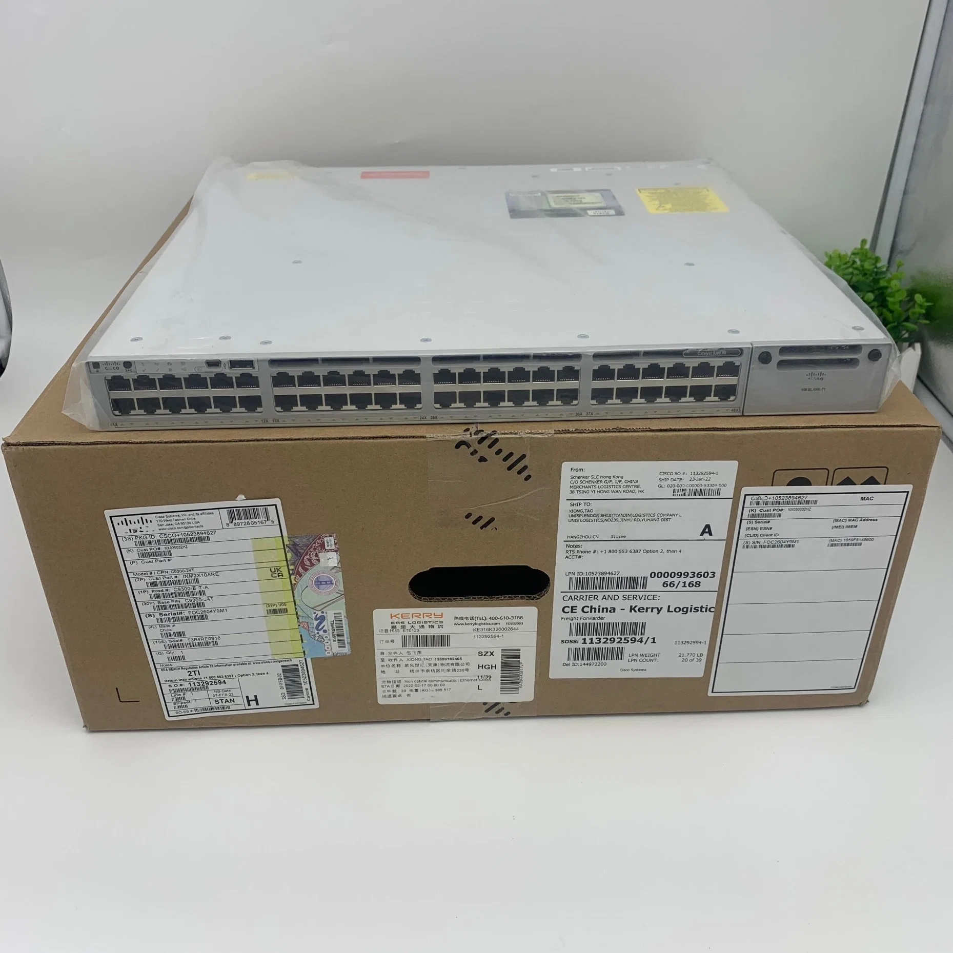 Novo comutador de rede Cisco 9200 Series 48 Ports C9200L-48t-4G-e original